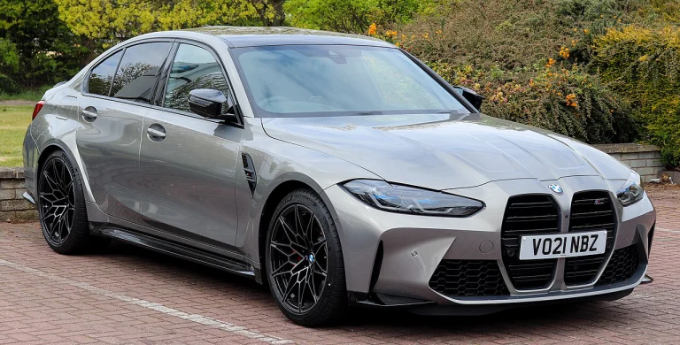 Silver BMW M3 Competition sedan