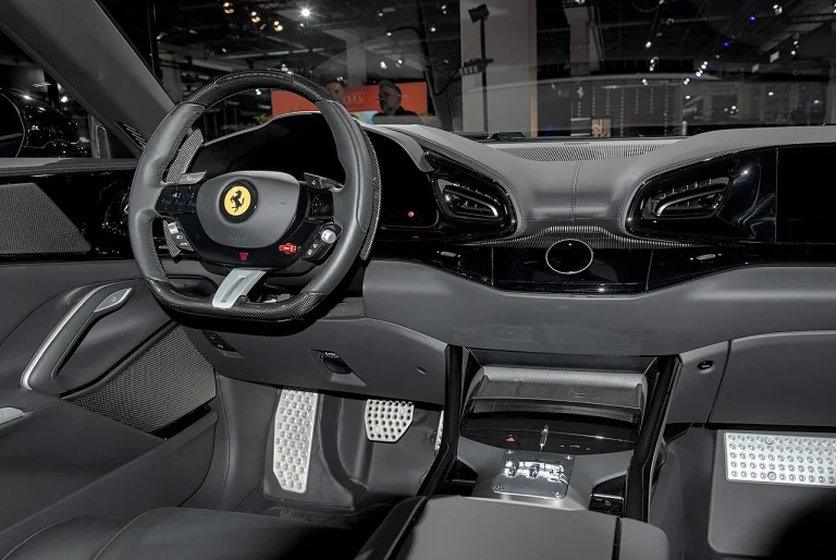 Ferrari Purosangue dashboard, steering wheel and center console