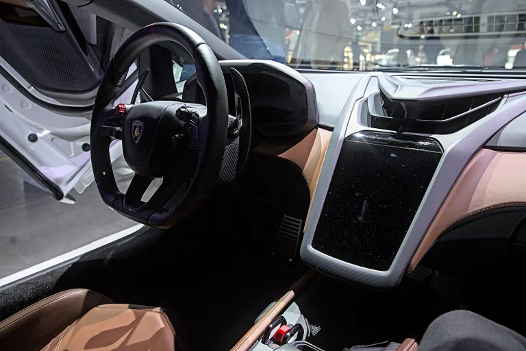 Lamborghini Revuelto steering wheel, dashboard and center console