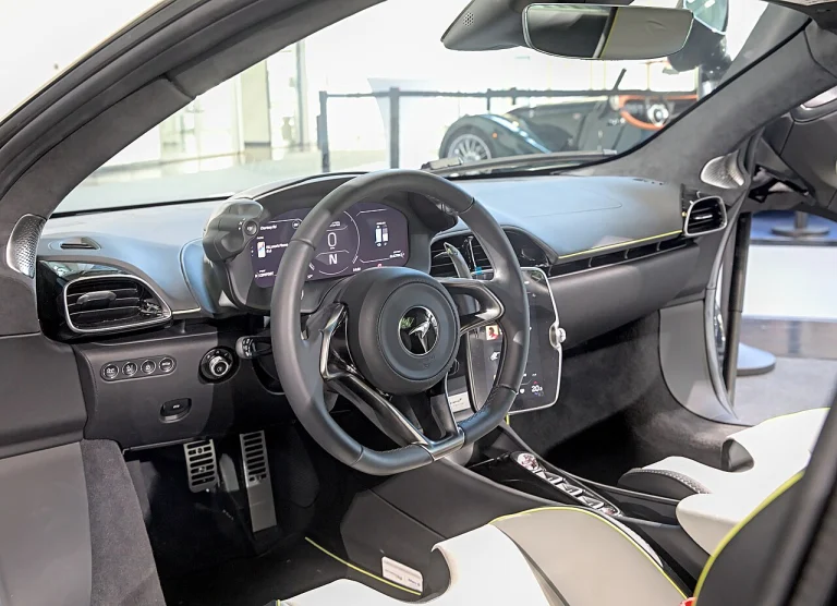 McLaren Artura steering wheel, dashboard and center console